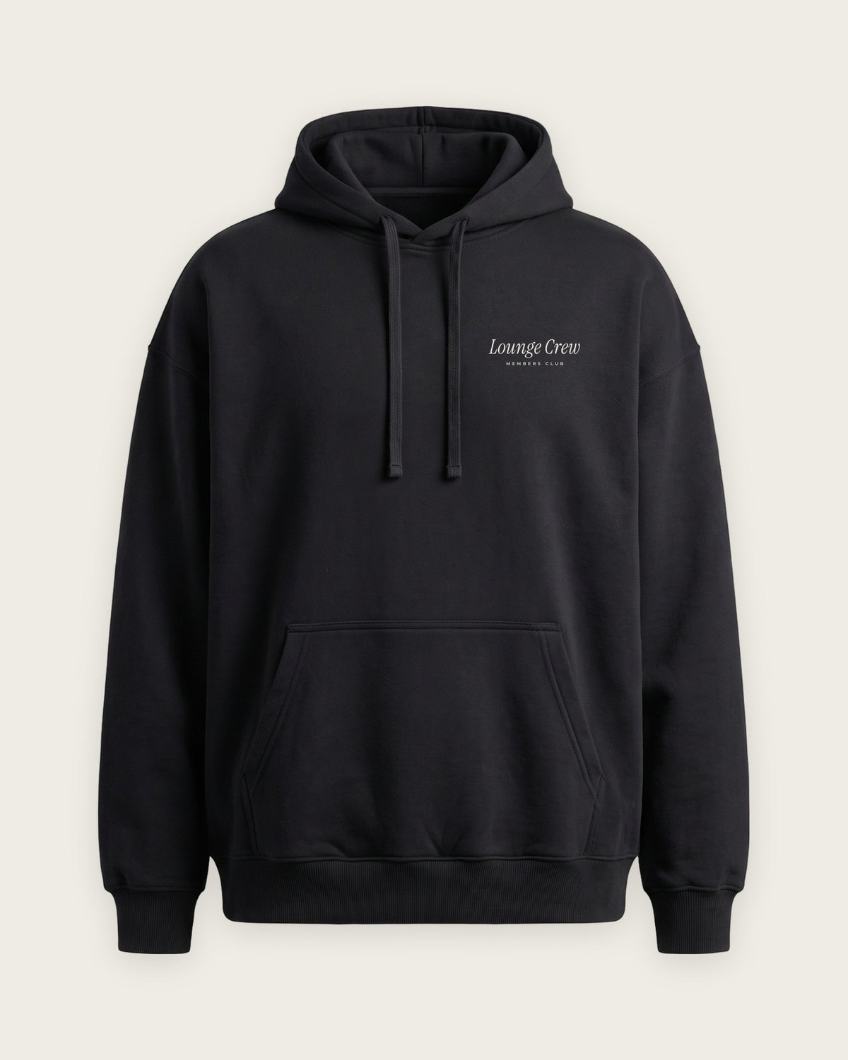 Moletom Oversized “Locked In Until Spring” — Preto — frente