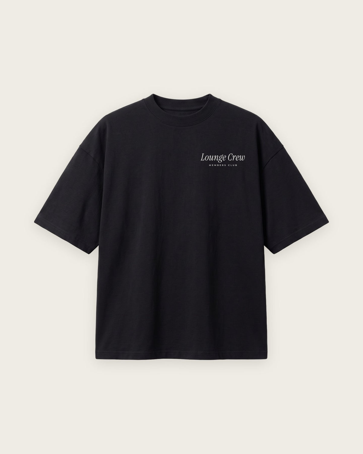 Camiseta Oversized “Keep Things Private” — Preto — frente