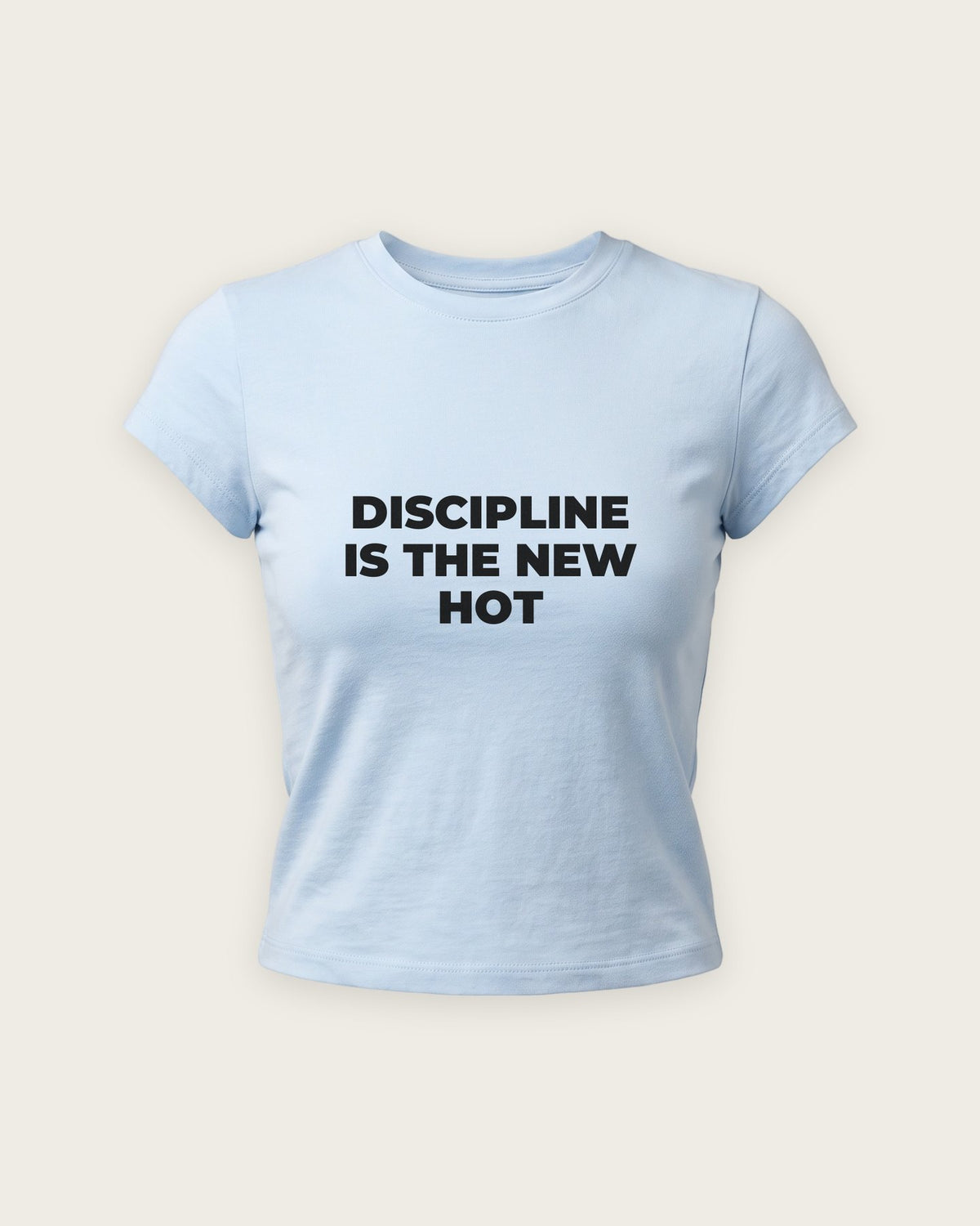 Baby Tee “Discipline Is the New Hot” — Azul Bebê
