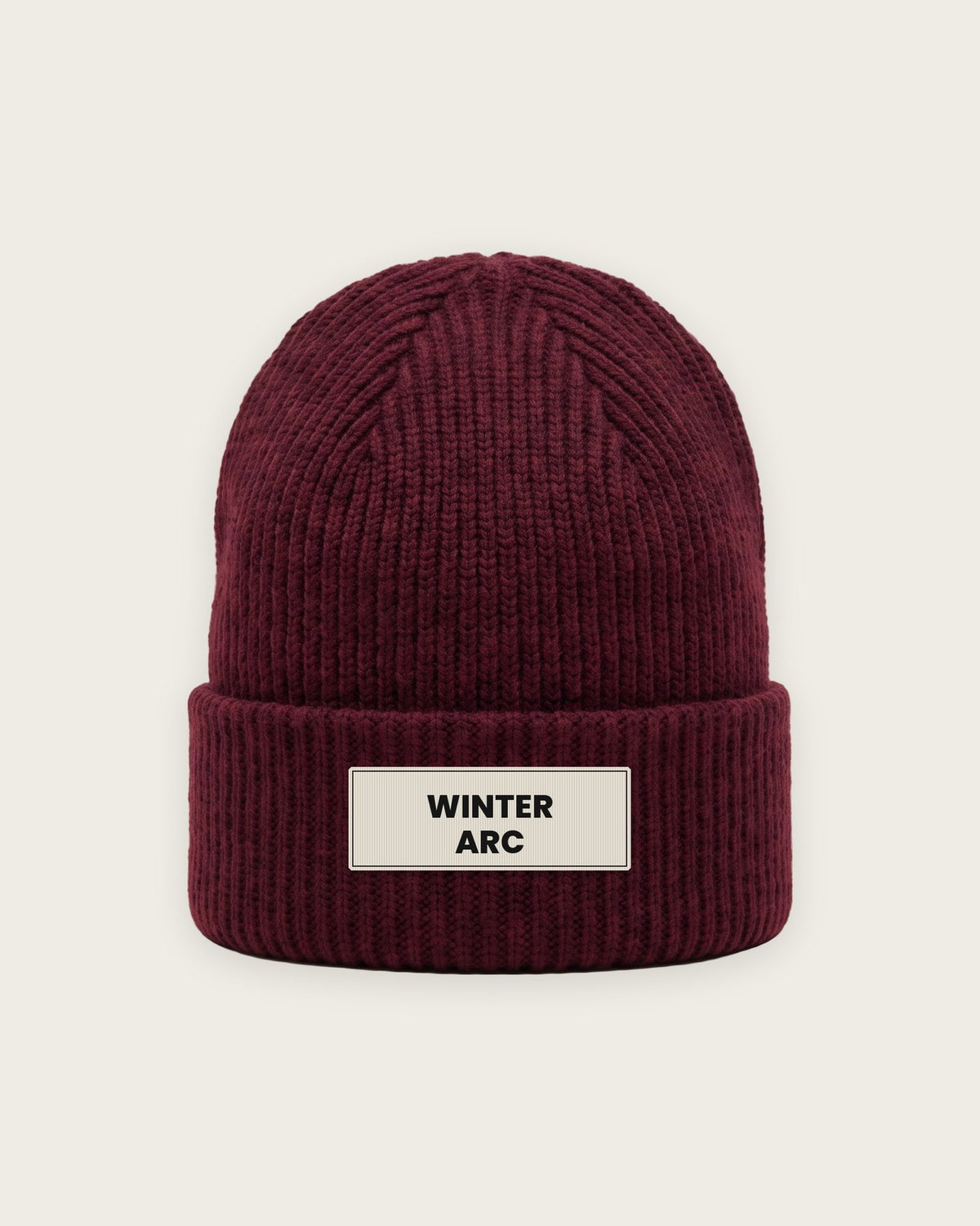 Gorro Canelado “I'm in My Winter Arc” — Bordô