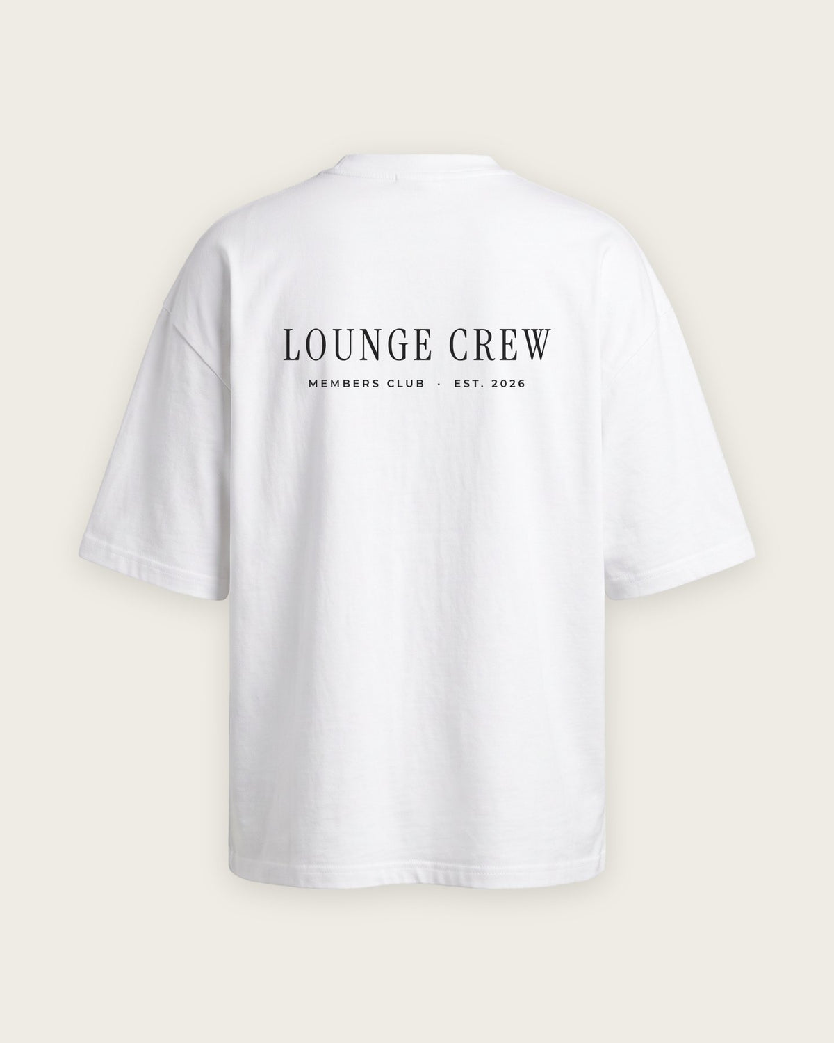 Camiseta Oversized “Lounge Crew” — Branco