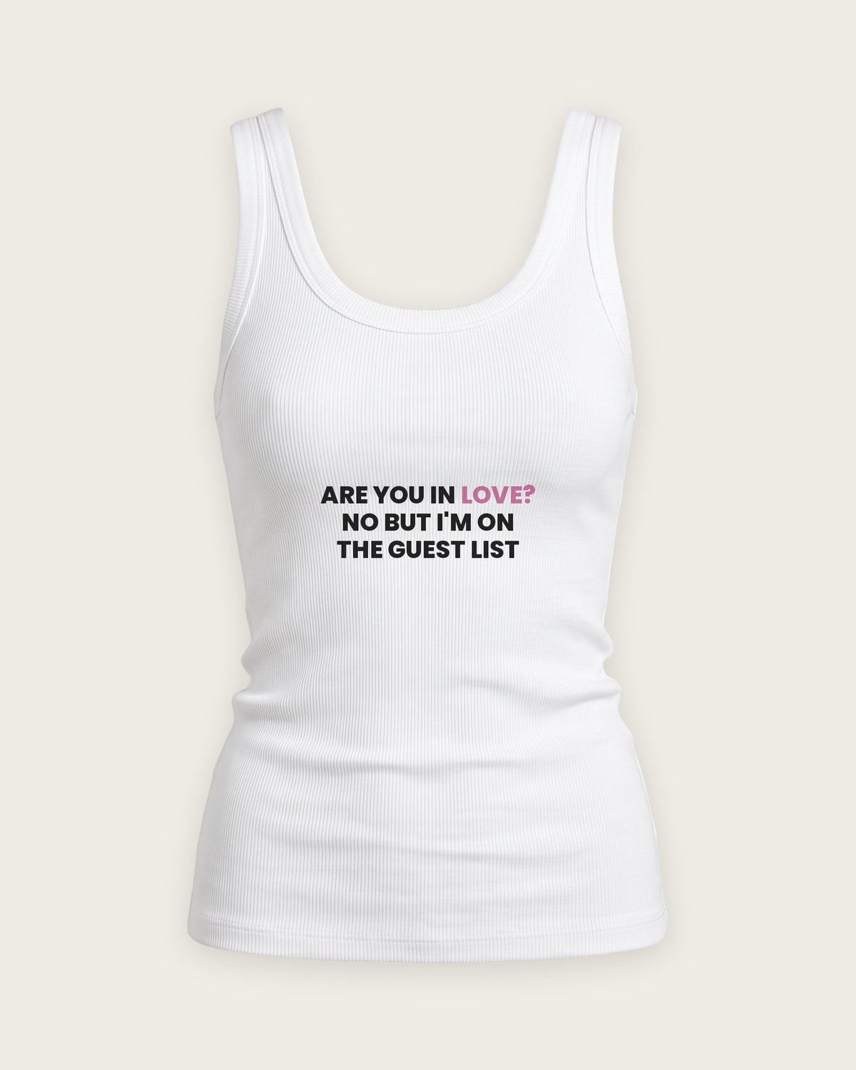 Regata Canelada “Are You in Love? No, Guest List” — Branco