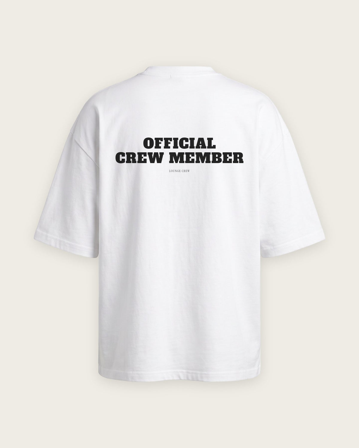 Camiseta Oversized “Official Crew Member” — Branco