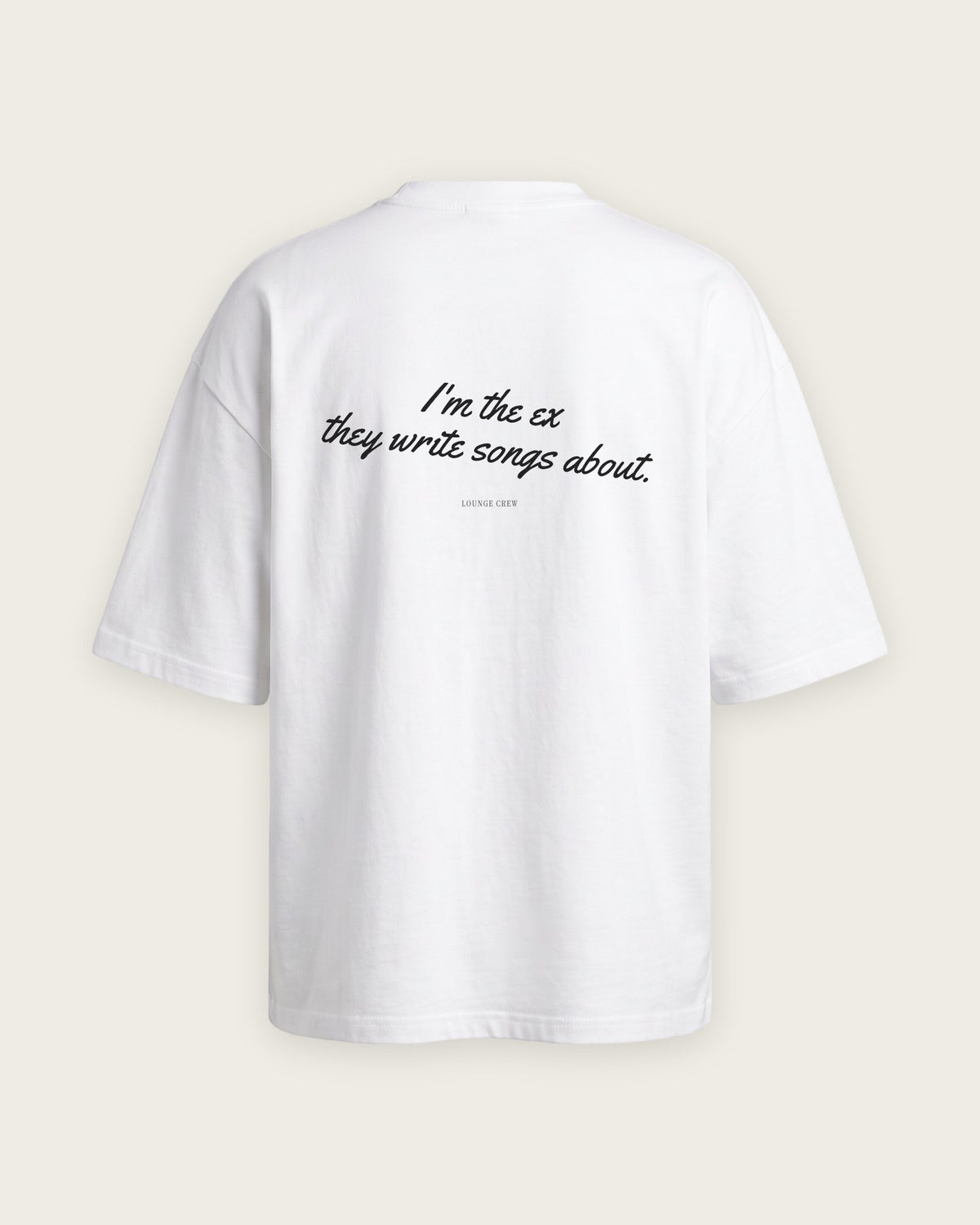 Camiseta Oversized “I'm the Ex They Write Songs About” — Branco
