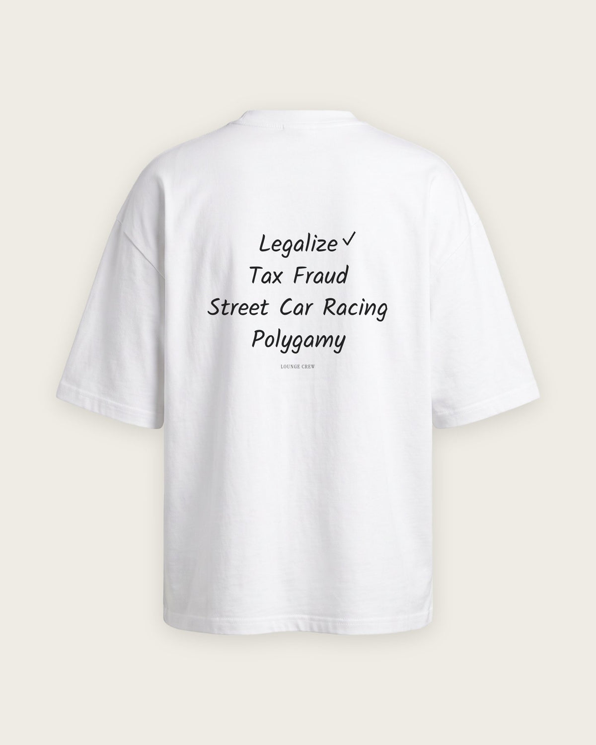 Camiseta Oversized “Legalize” — Branco