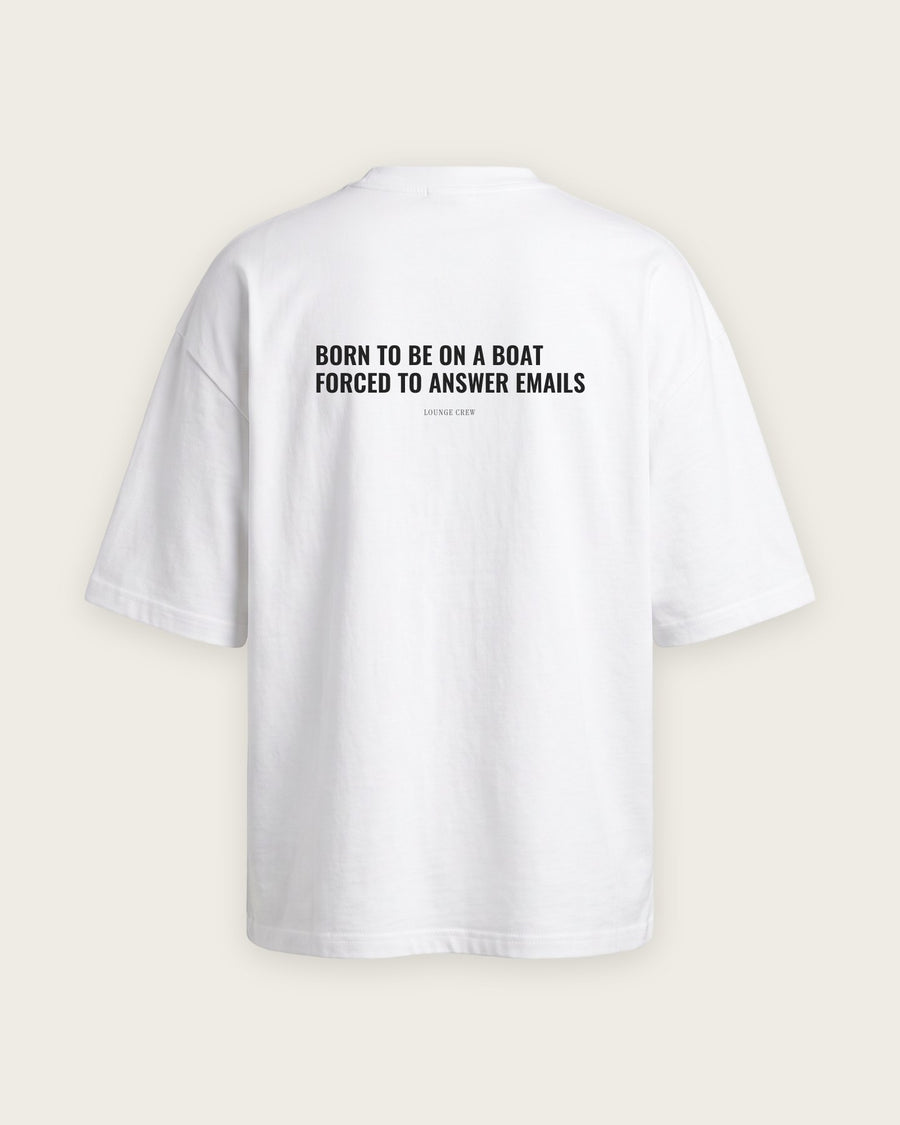 Camiseta Oversized “Born to Be on a Boat”