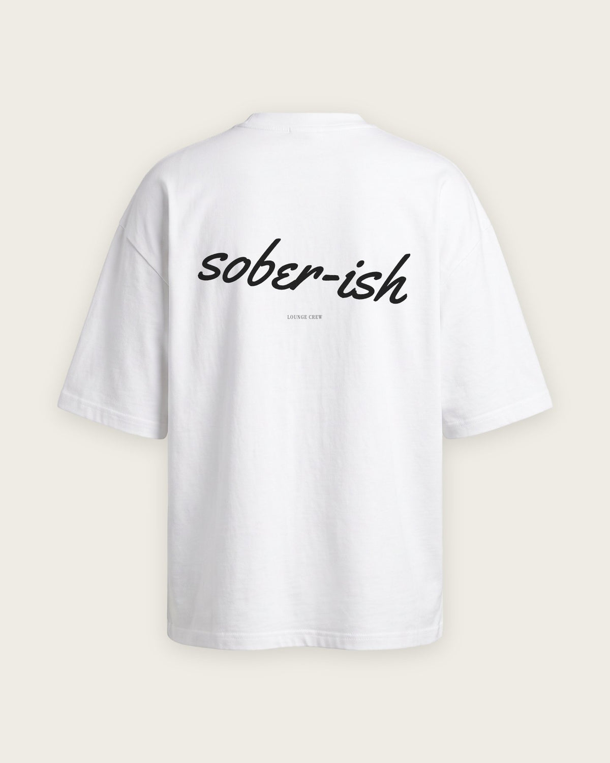 Camiseta Oversized “Sober-ish” — Branco