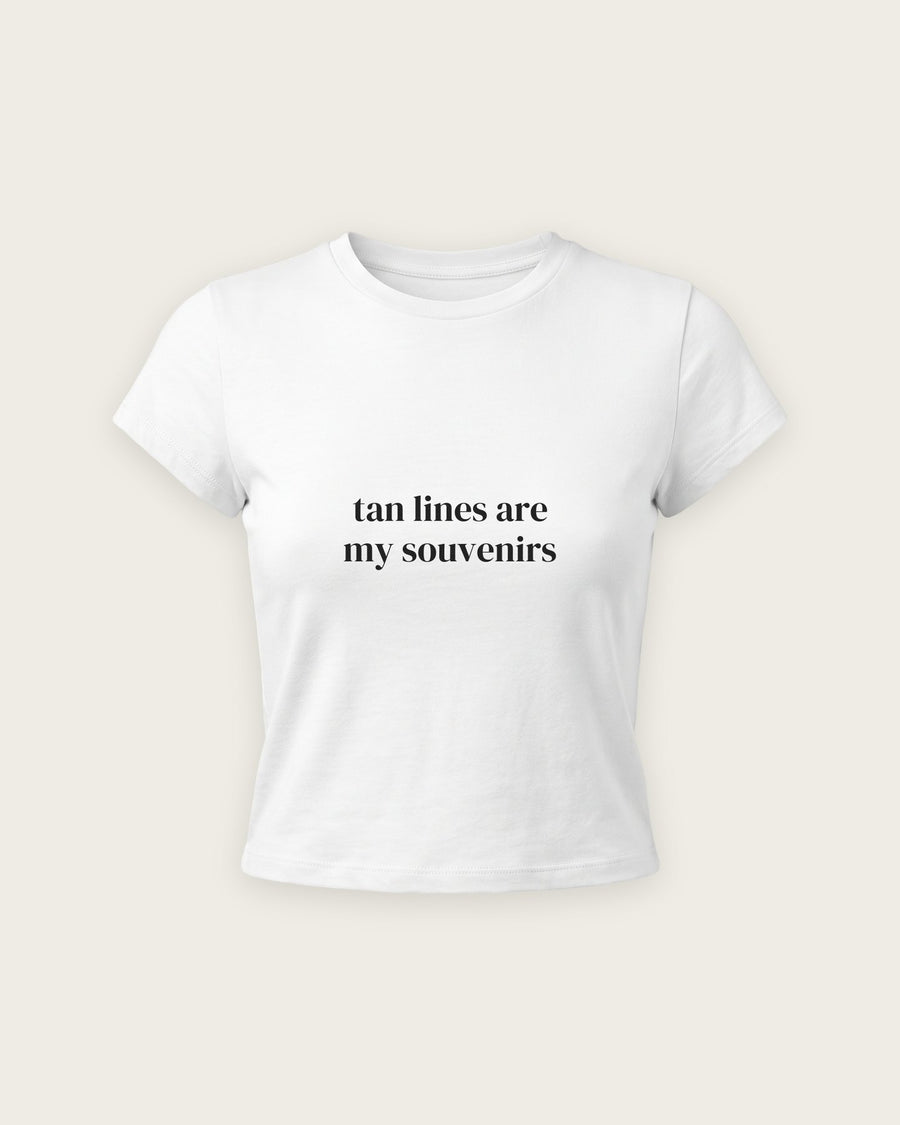 Baby Tee “Tan Lines Are My Souvenirs”