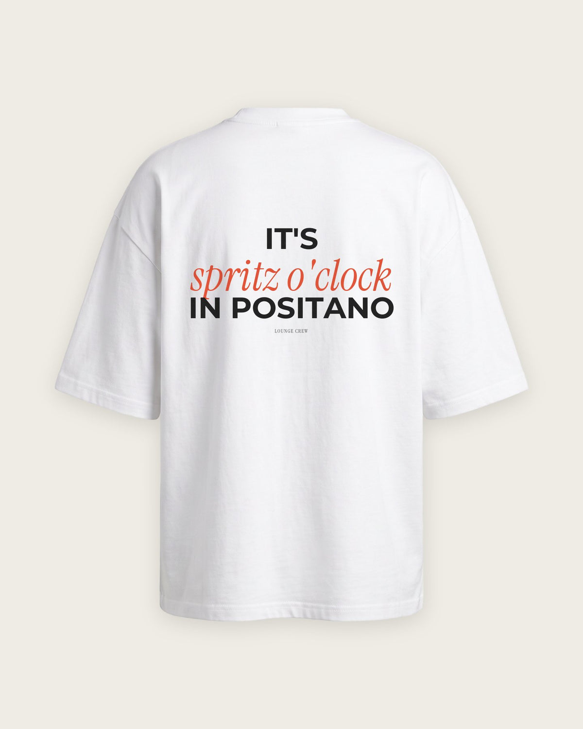 Camiseta Oversized “Spritz O'Clock in Positano” — Branco