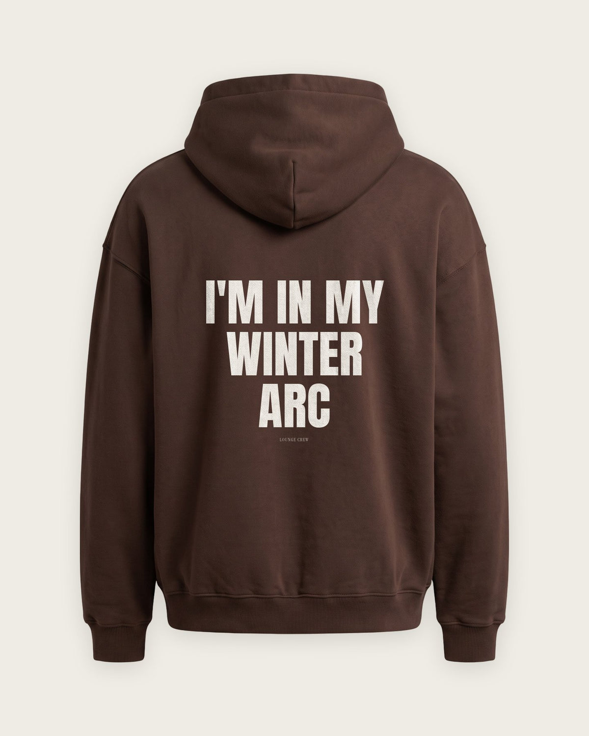 Moletom Oversized “I'm in My Winter Arc” — Chocolate