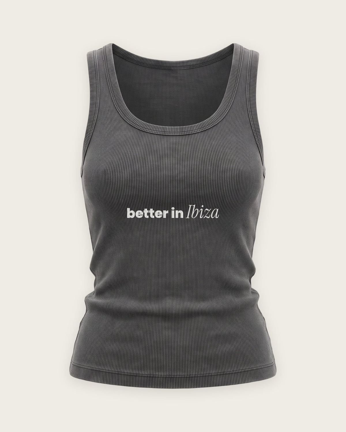 Regata Canelada “Better in Ibiza” — Cinza Estonado