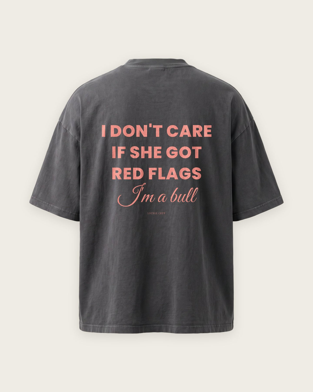Camiseta Oversized “I'm a Bull” — Cinza Estonado