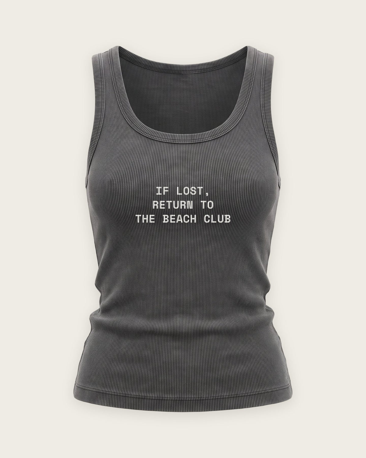 Regata Canelada “If Lost, Return to the Beach Club” — Cinza Estonado