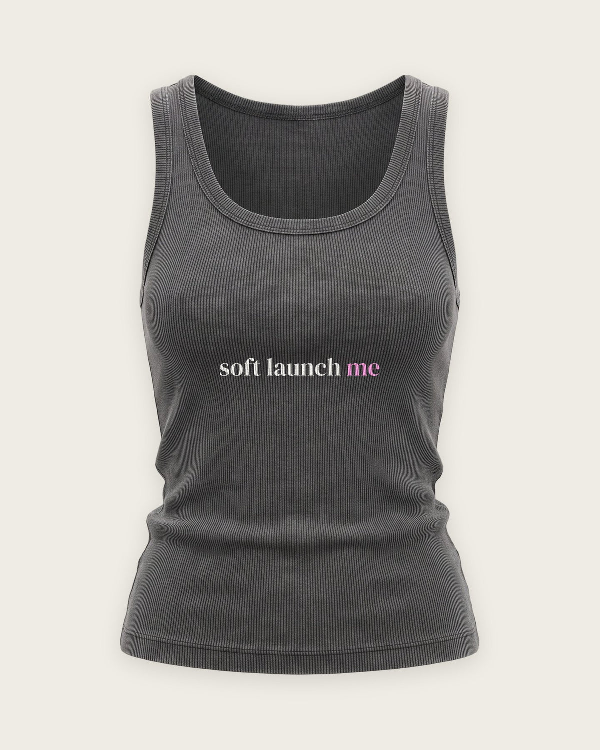 Regata Canelada “Soft Launch Me” — Cinza Estonado