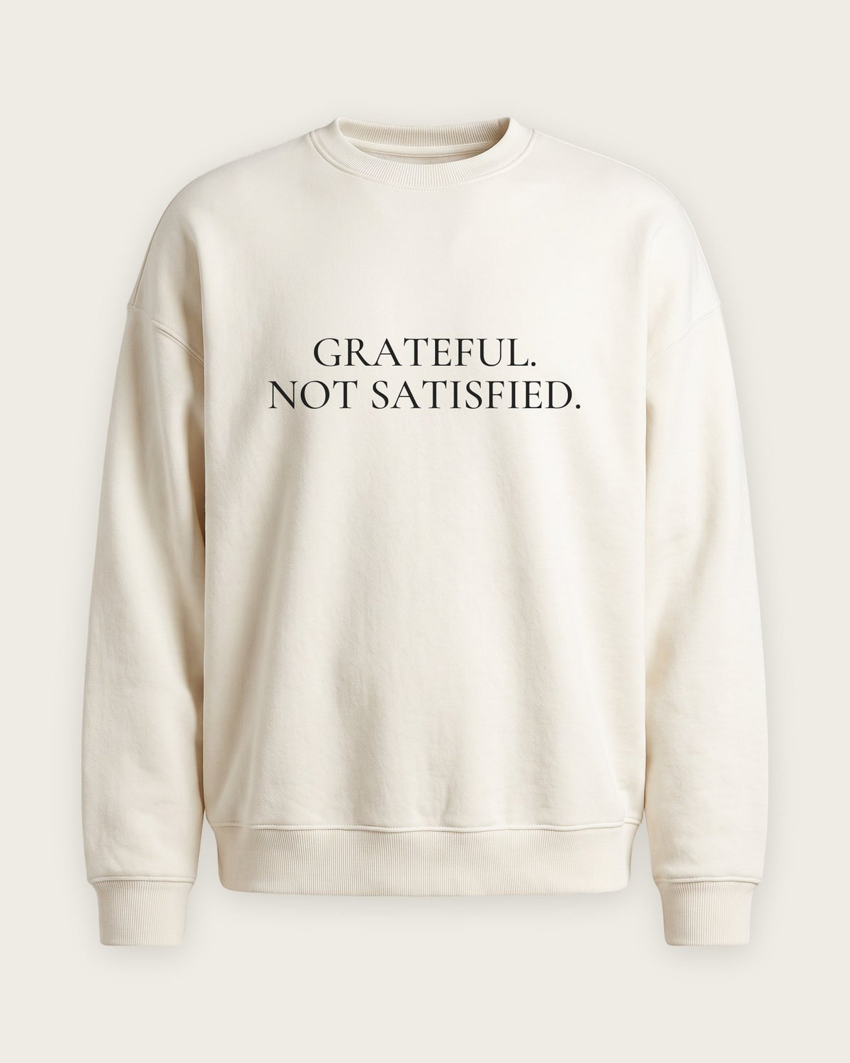 Moletom Careca “Grateful, Not Satisfied” — Off-White