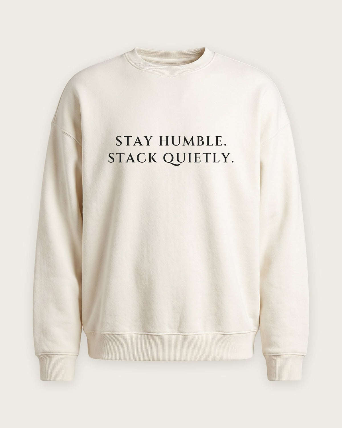 Moletom Careca “Stay Humble, Stack Quietly” — Off-White