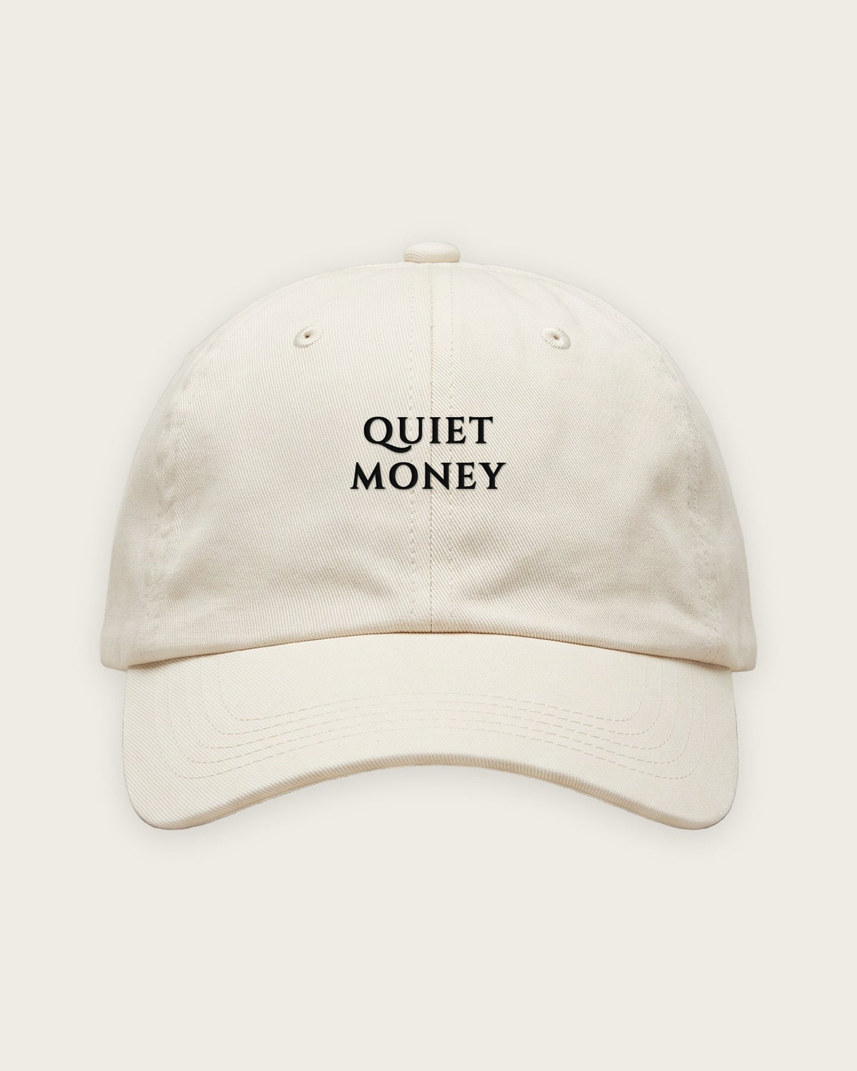Boné Dad Hat “Quiet Money” — Off-White