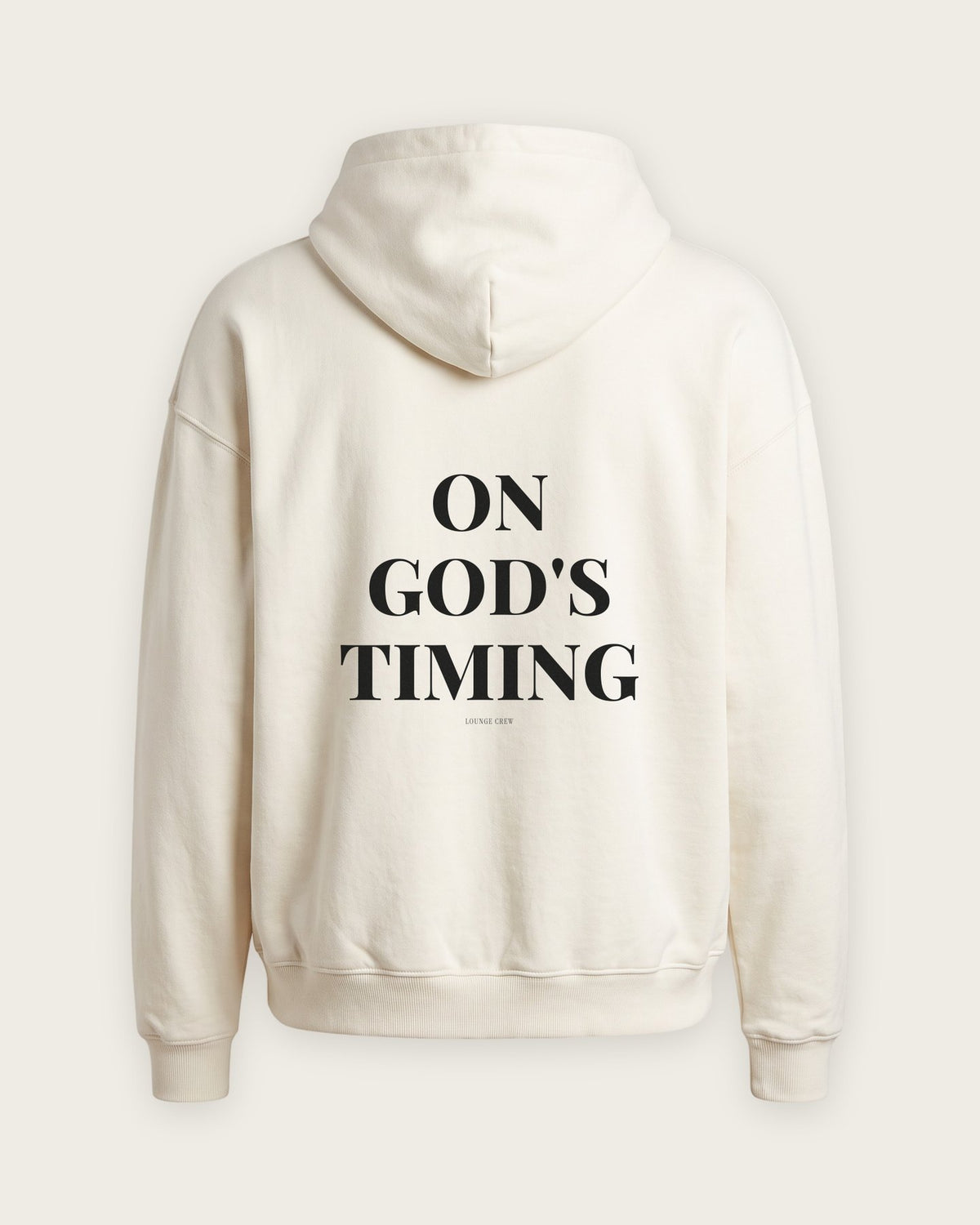 Moletom Oversized “On God's Timing” — Off-White