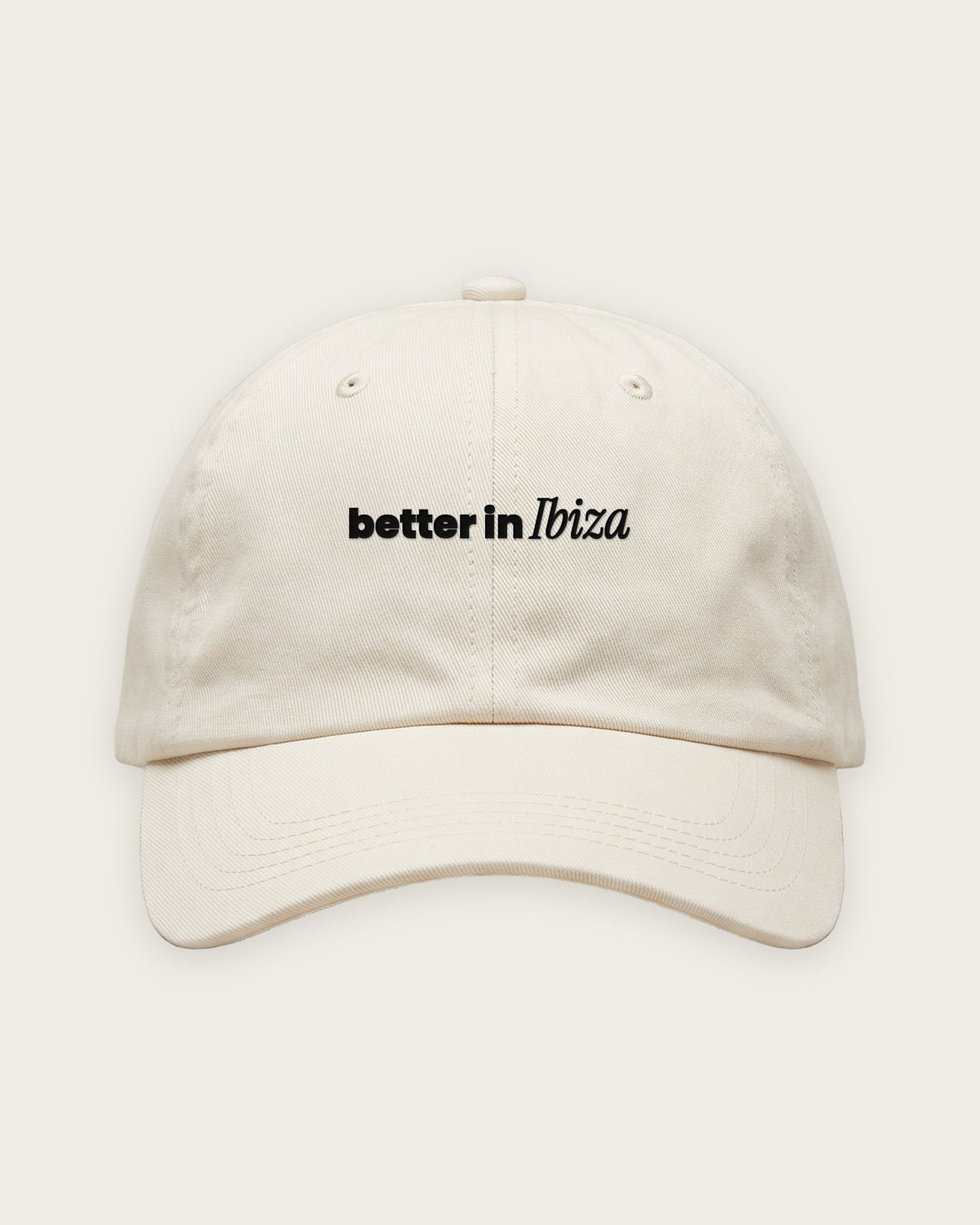 Boné Dad Hat “Better in Ibiza” — Off-White