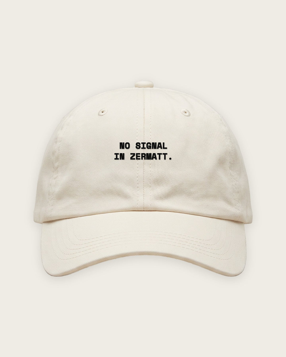 Boné Dad Hat “No Signal in Zermatt” — Off-White