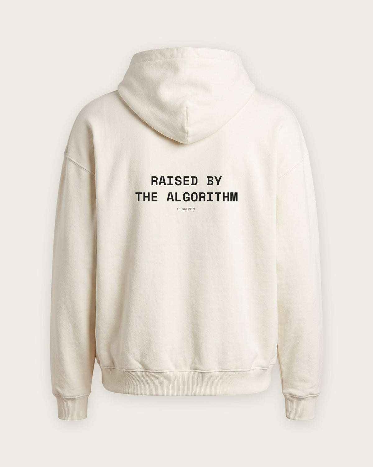 Moletom Oversized “Raised by the Algorithm” — Off-White