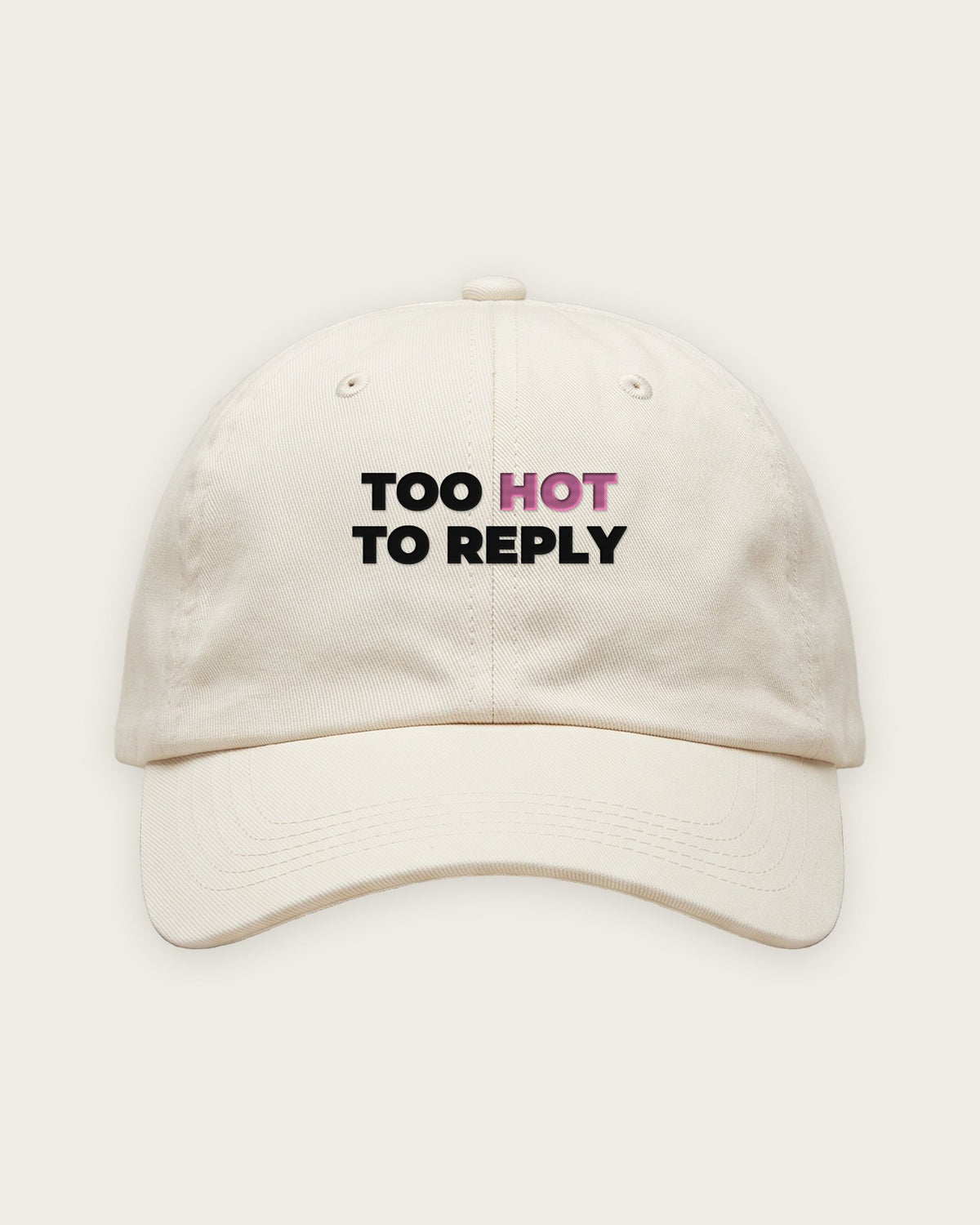 Boné Dad Hat “Too Hot to Reply” — Off-White