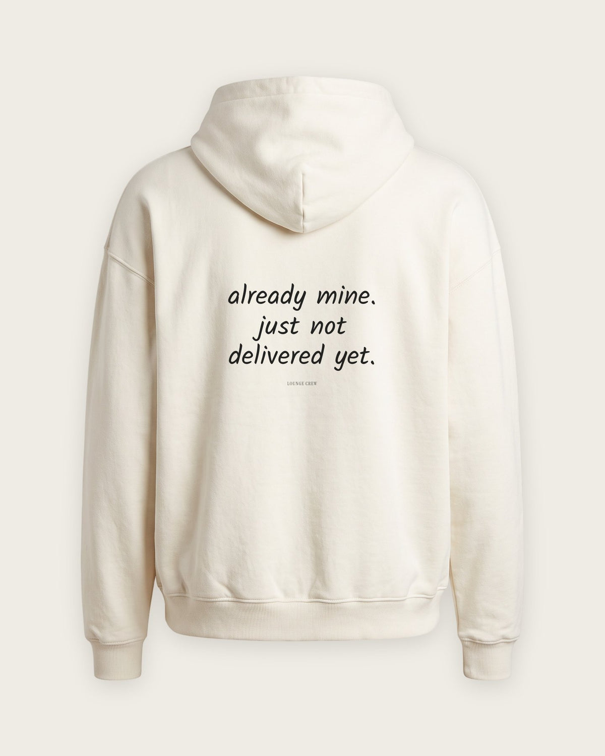 Moletom Oversized “Already Mine, Just Not Delivered” — Off-White