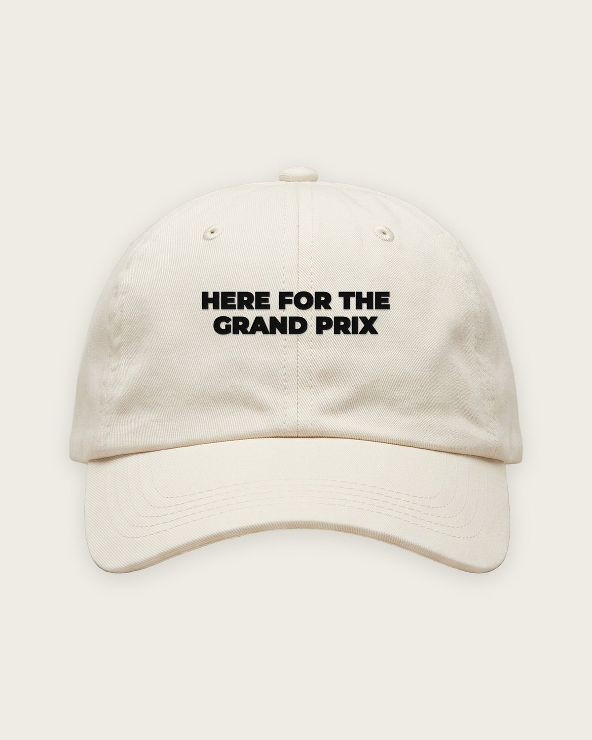 Boné Dad Hat “I'm Only Here for the Grand Prix” — Off-White