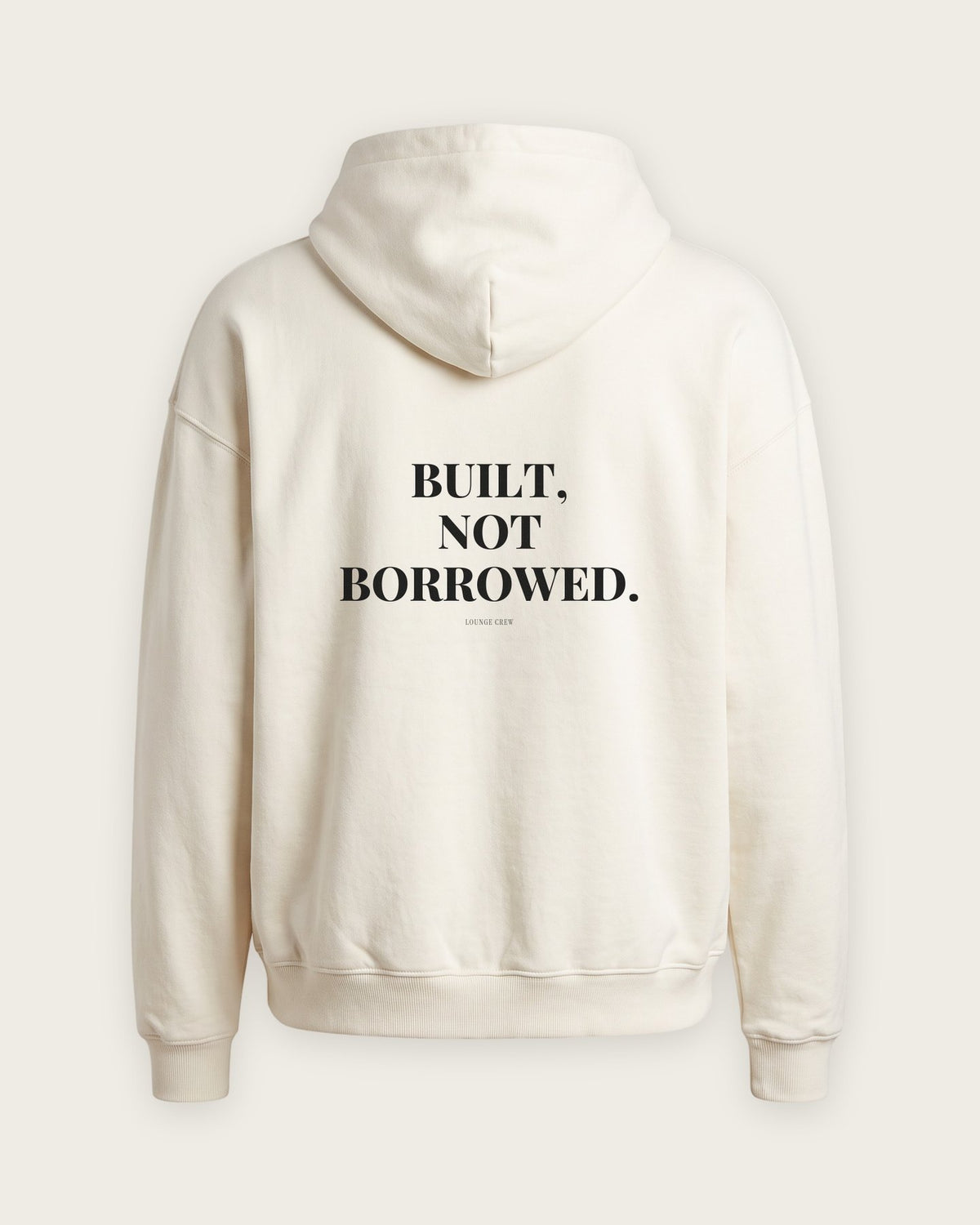 Moletom Oversized “Built, Not Borrowed” — Off-White