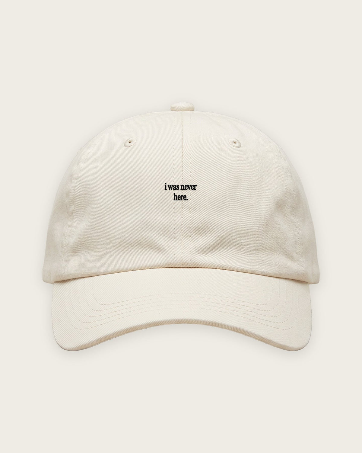 Boné Dad Hat “I Was Never Here” — Off-White