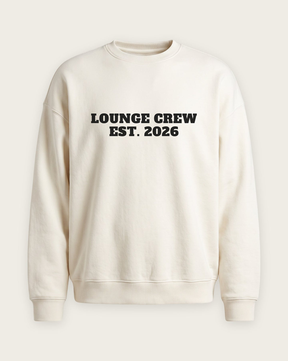 Moletom Careca “Lounge Crew Est. 2026” — Off-White
