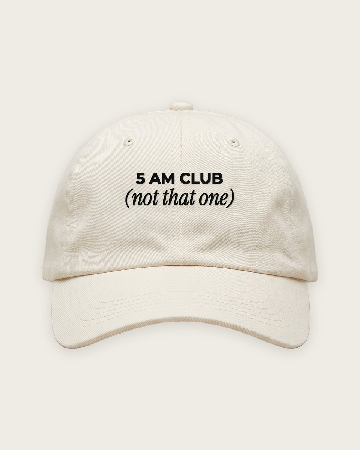 Boné Dad Hat “5 AM Club (Not That One)” — Off-White