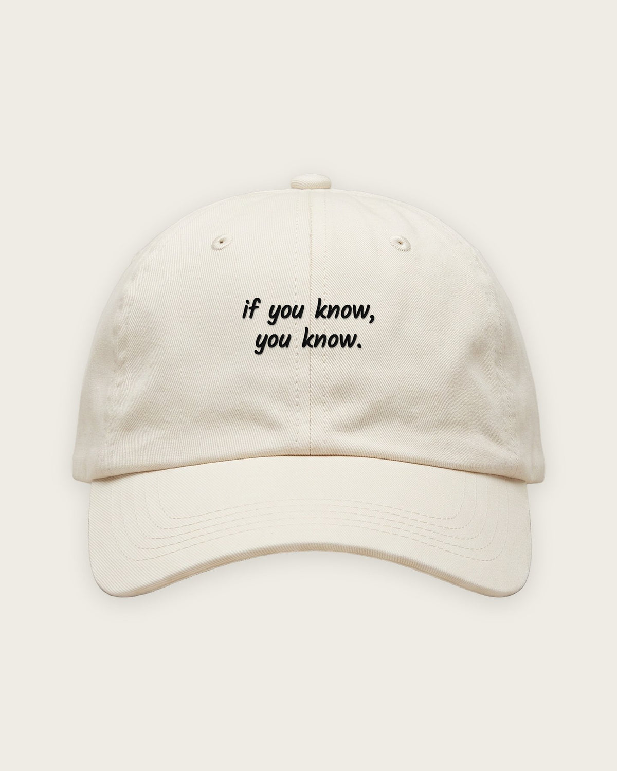 Boné Dad Hat “If You Know, You Know” — Off-White