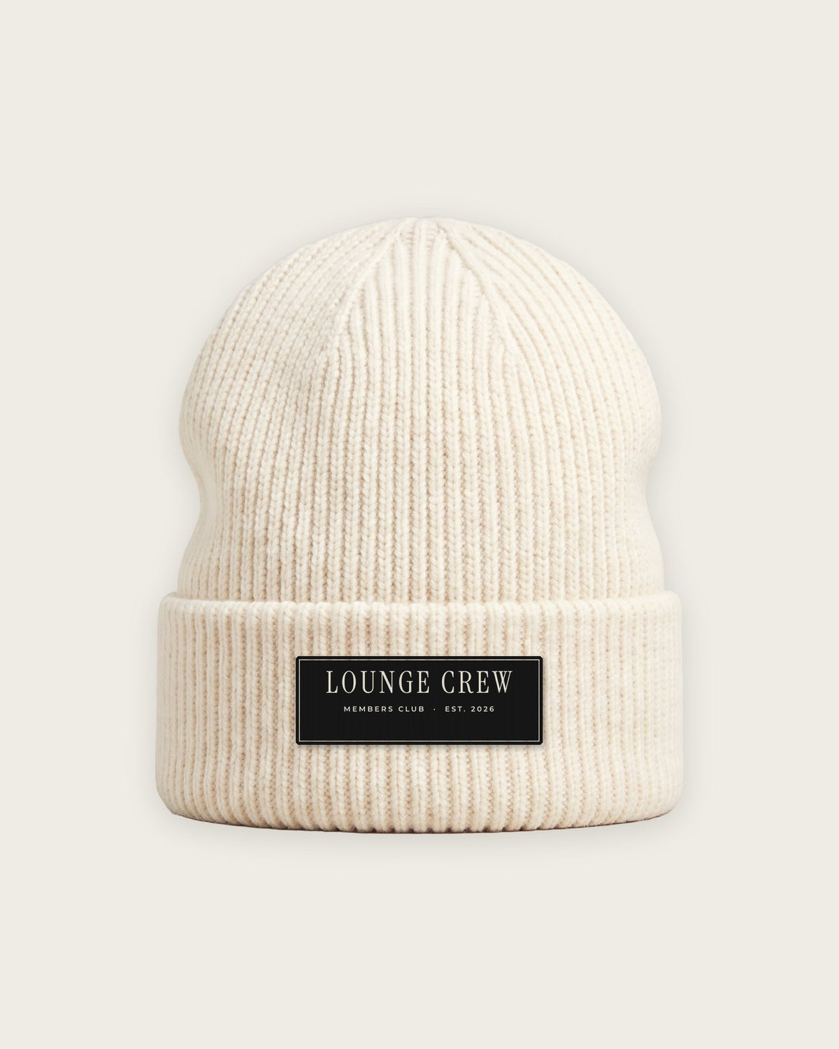 Gorro Canelado “Lounge Crew” — Off-White