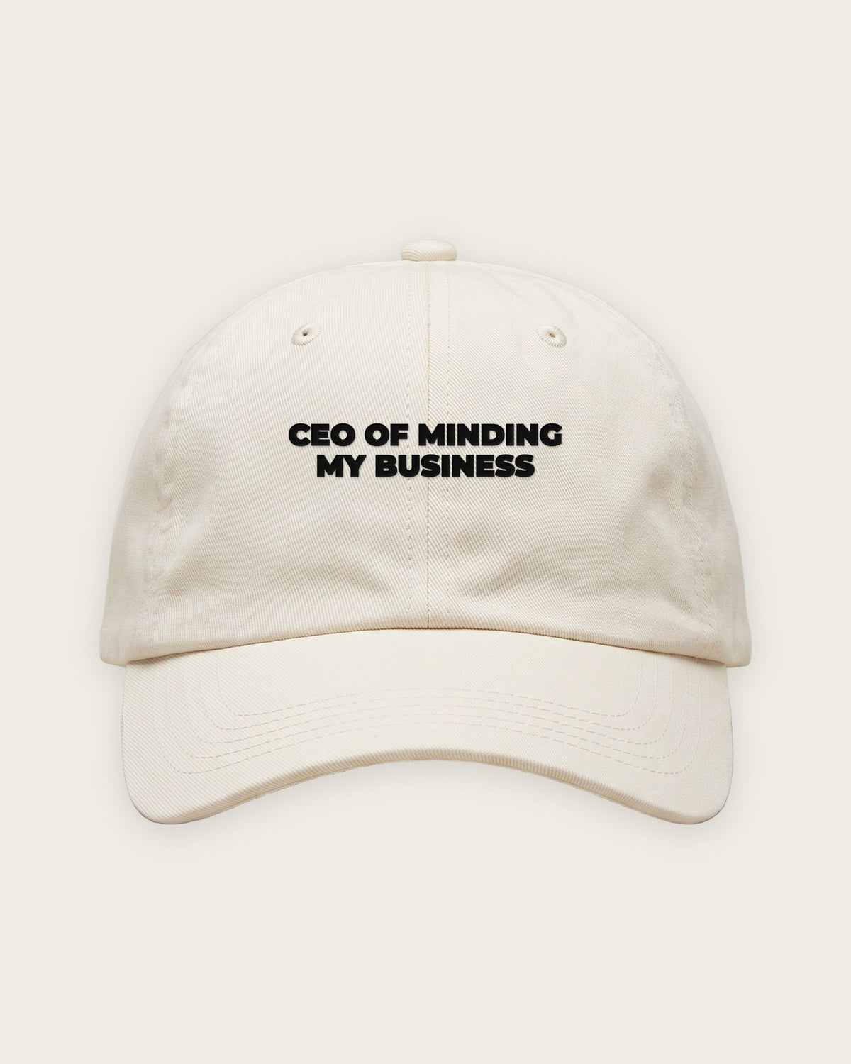 Boné Dad Hat “CEO of Minding My Business” — Off-White