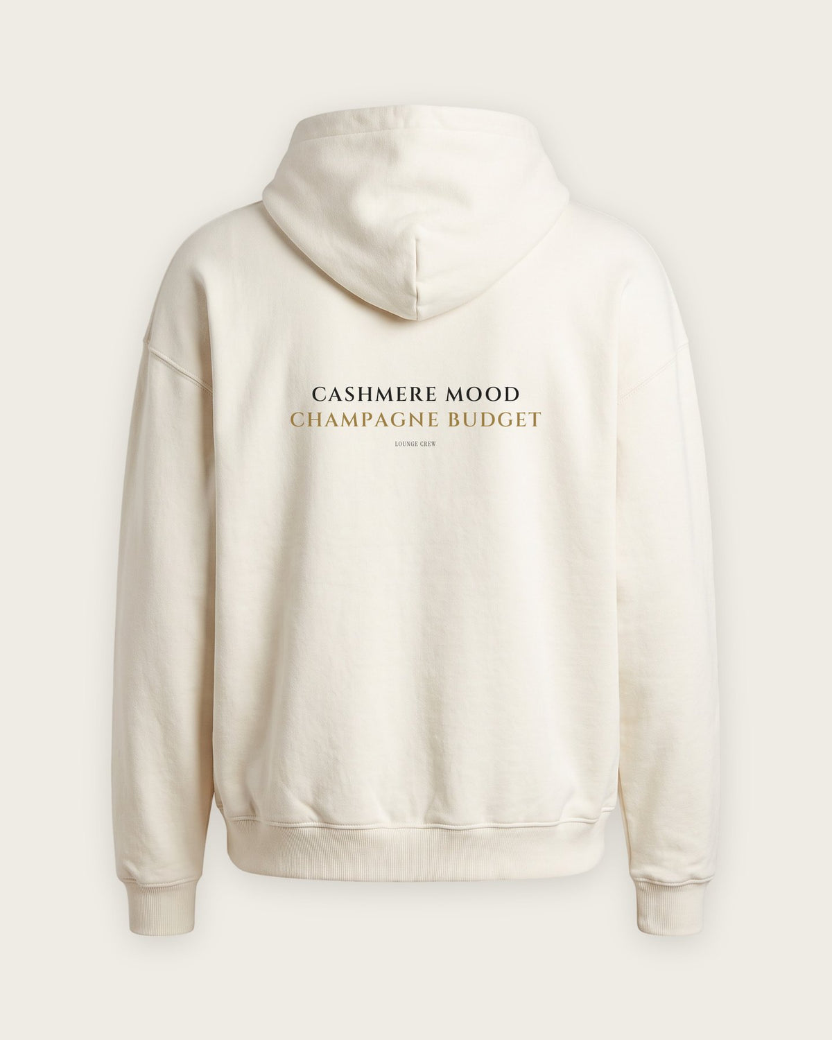 Moletom Oversized “Cashmere Mood, Champagne Budget” — Off-White