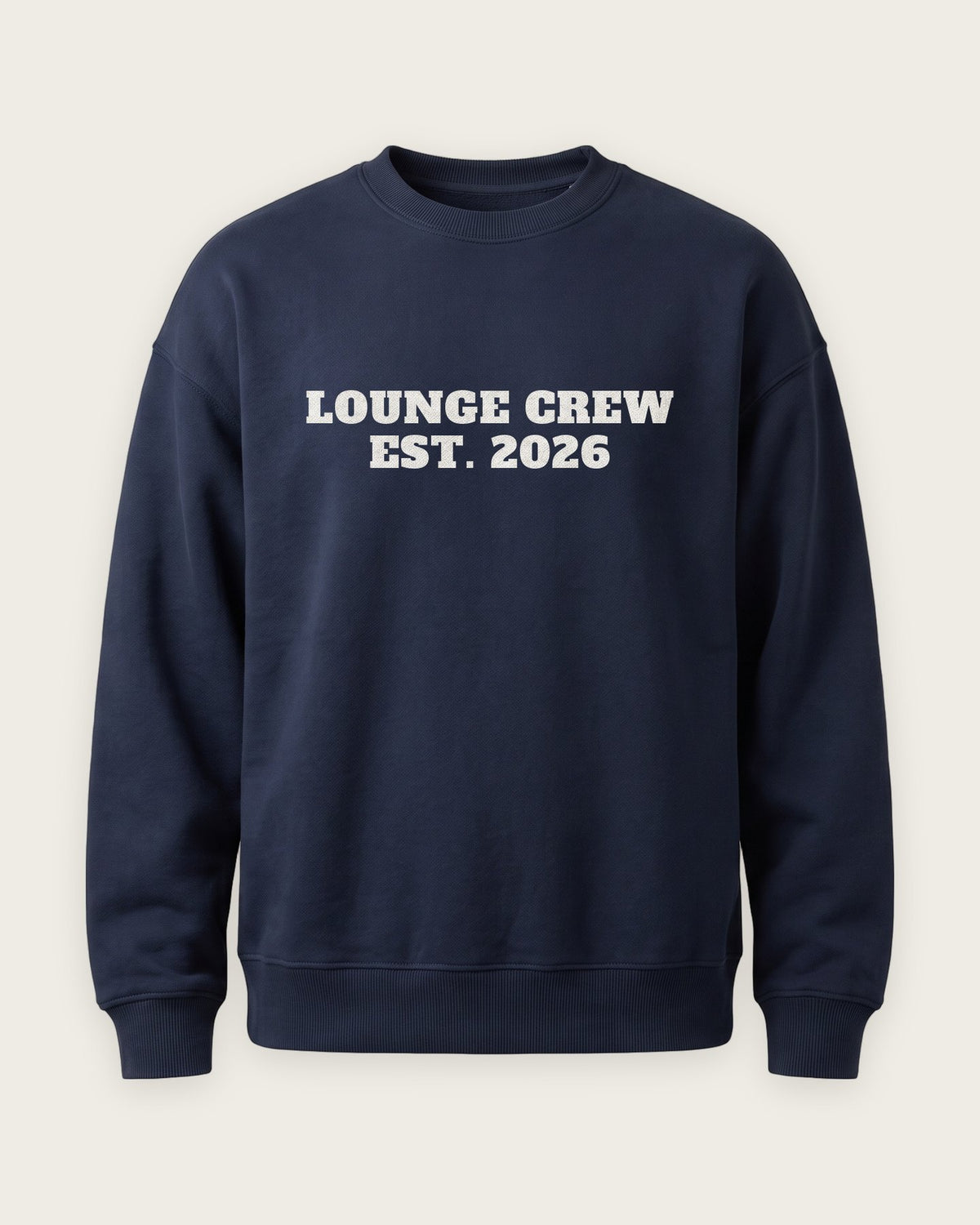 Moletom Careca “Lounge Crew Est. 2026” — Marinho