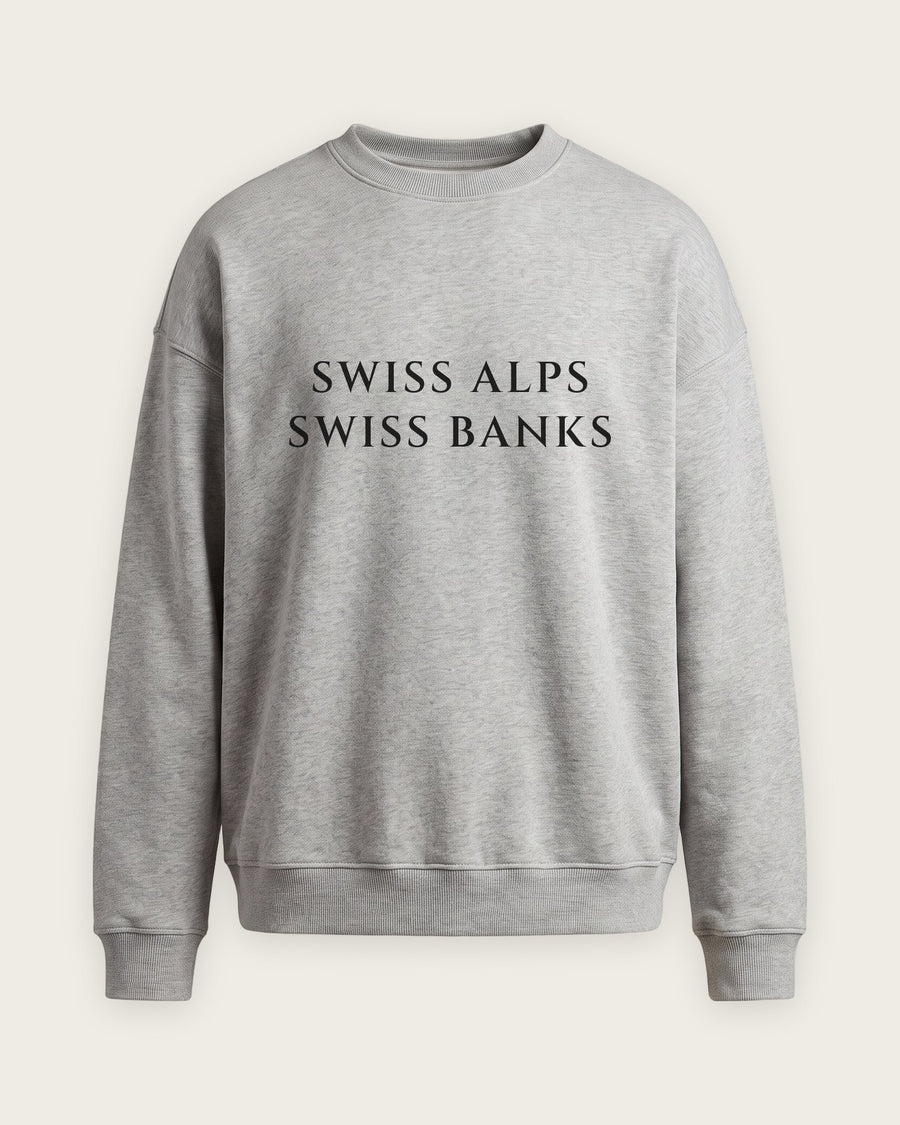 Moletom Careca “Swiss Alps, Swiss Banks”