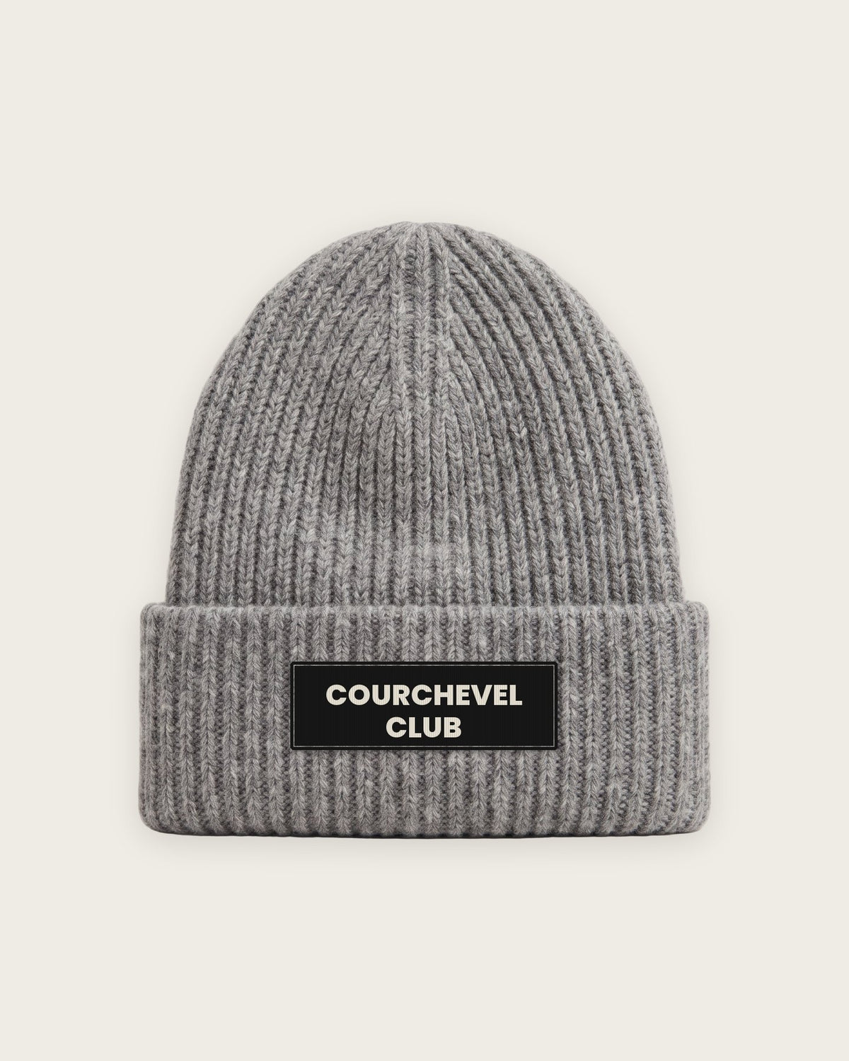 Gorro Canelado “Courchevel Club” — Cinza Mescla