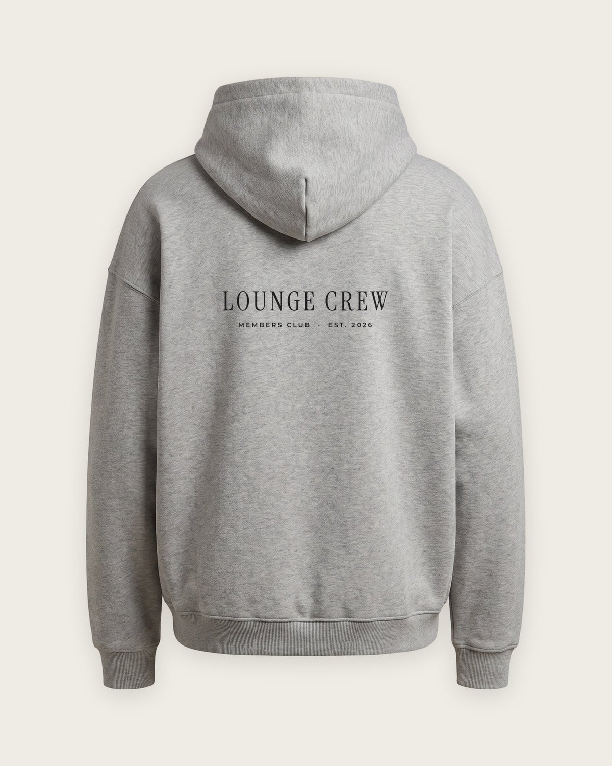 Moletom Oversized “Lounge Crew” — Cinza Mescla