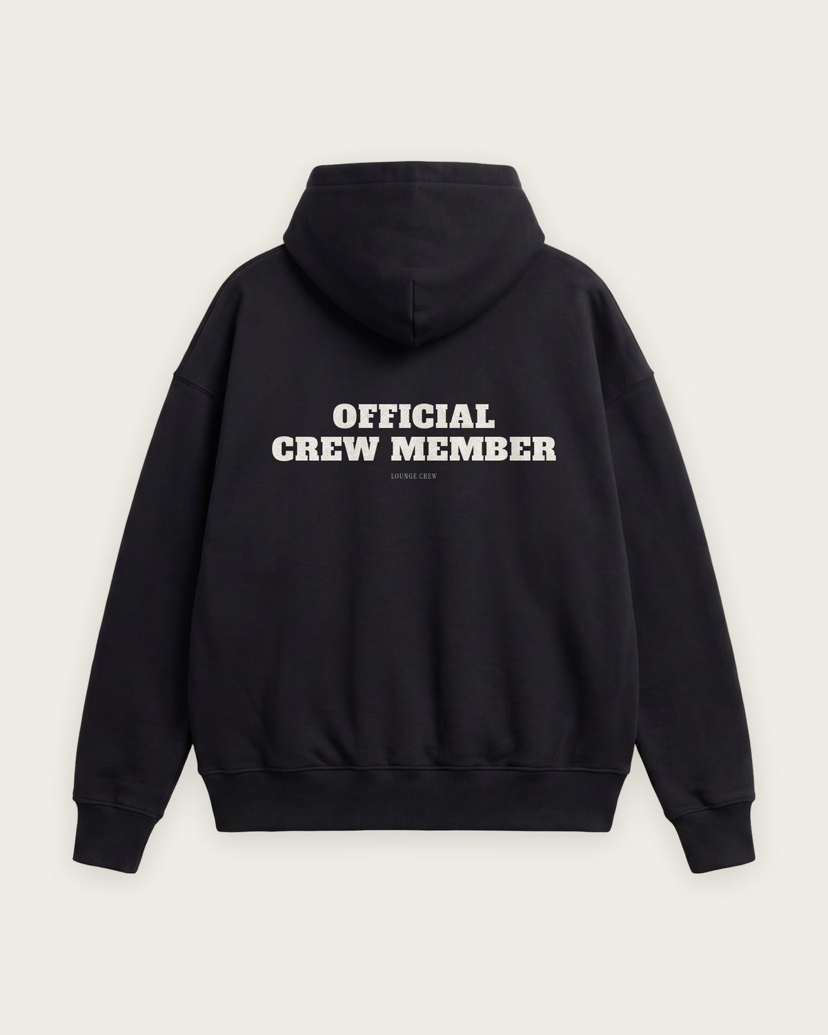 Moletom Oversized “Official Crew Member” — Preto