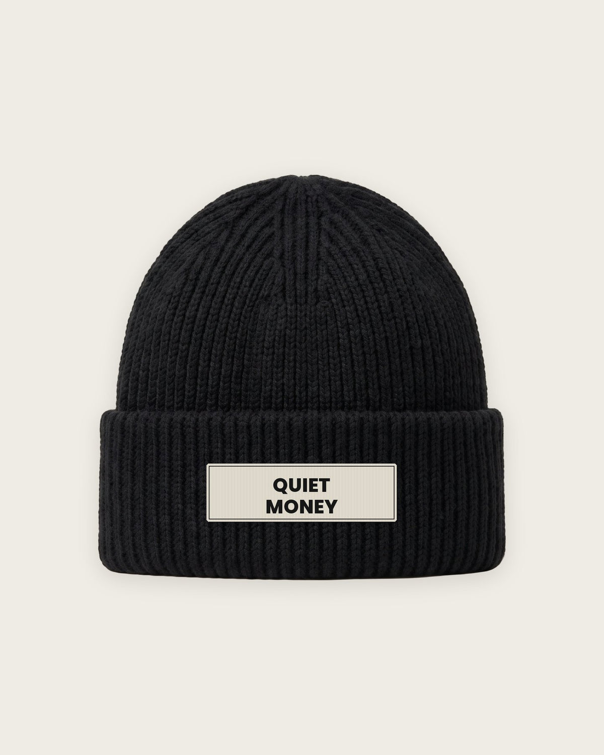 Gorro Canelado “Quiet Money” — Preto