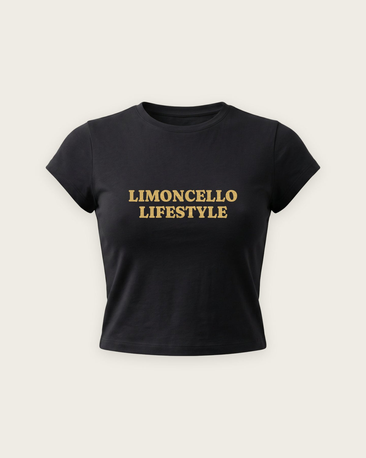 Baby Tee “Limoncello Lifestyle” — Preto