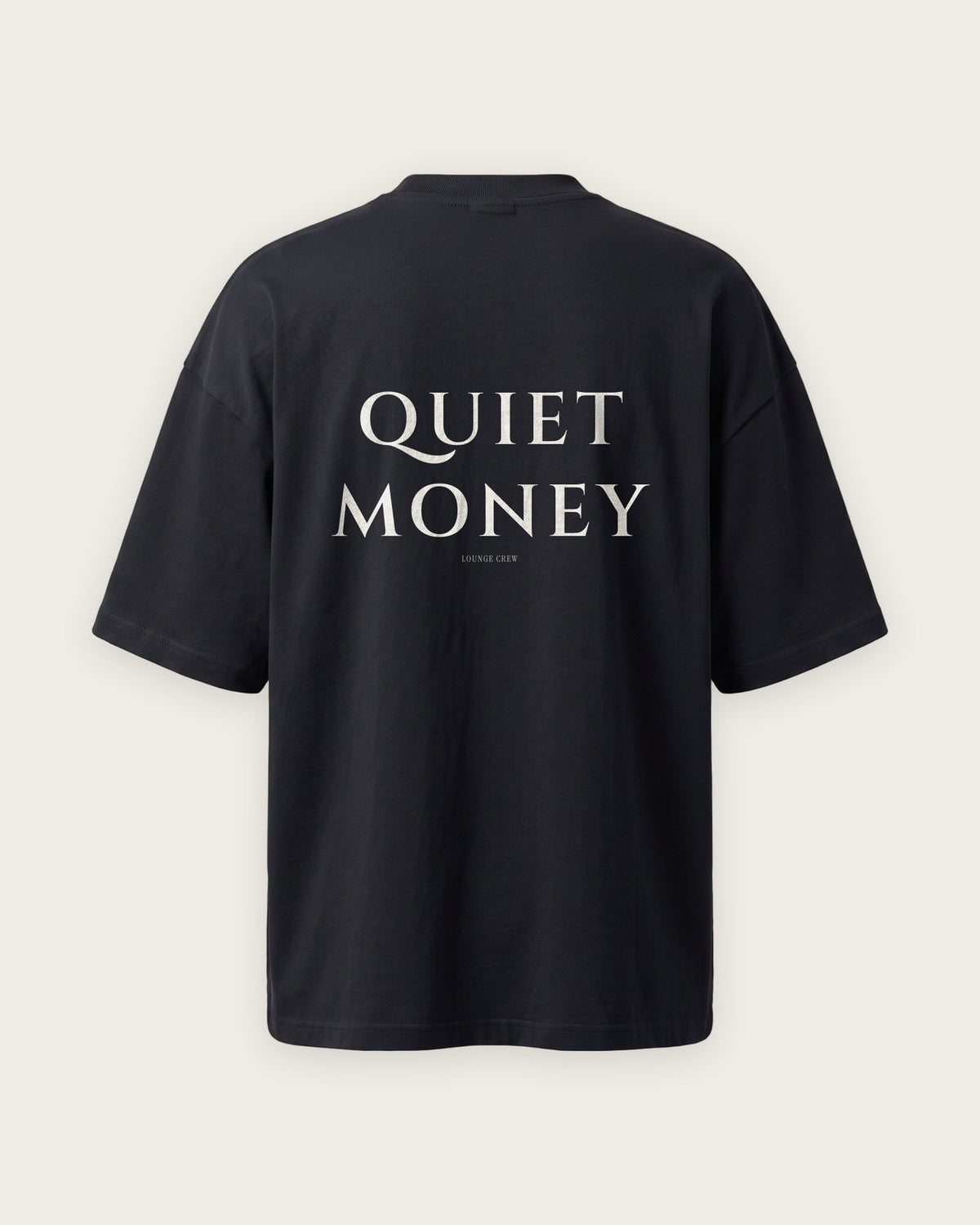 Camiseta Oversized “Quiet Money” — Preto