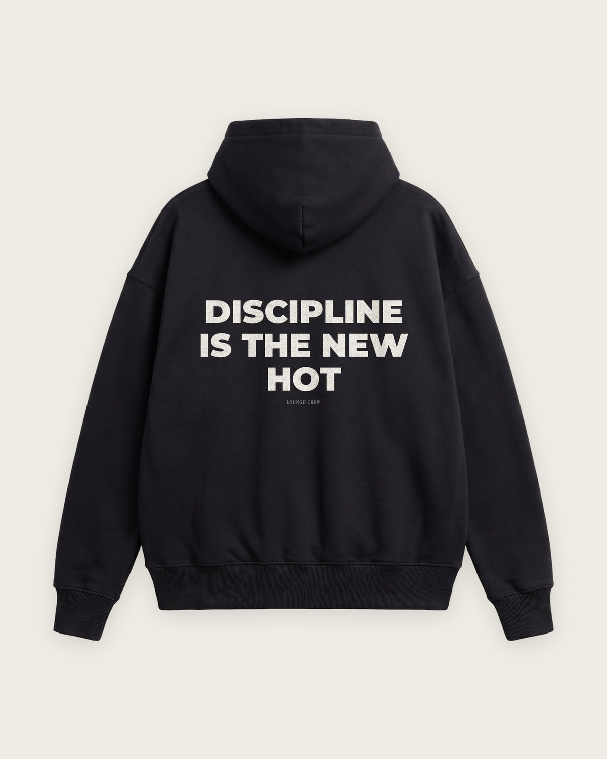 Moletom Oversized “Discipline Is the New Hot” — Preto