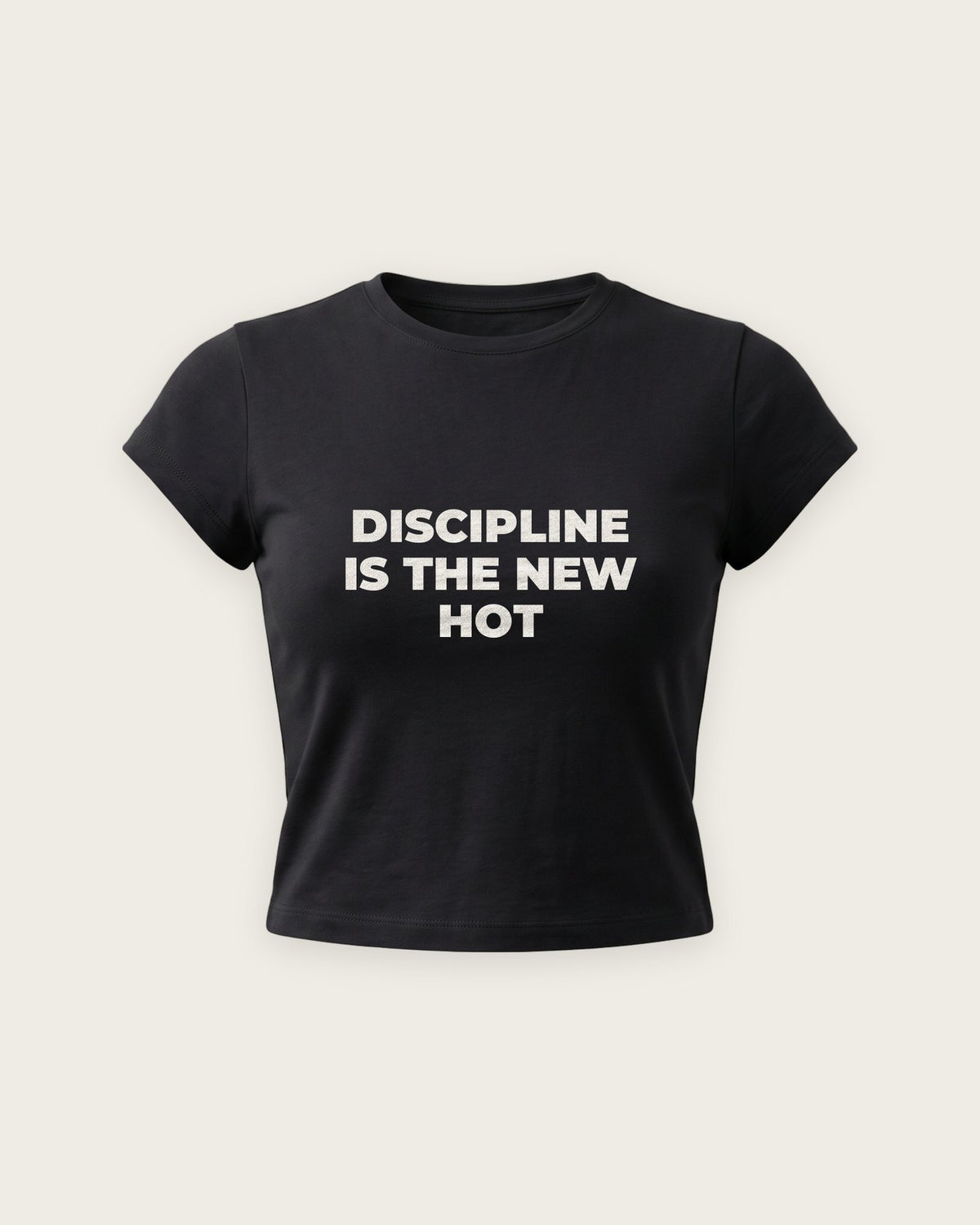 Baby Tee “Discipline Is the New Hot” — Preto