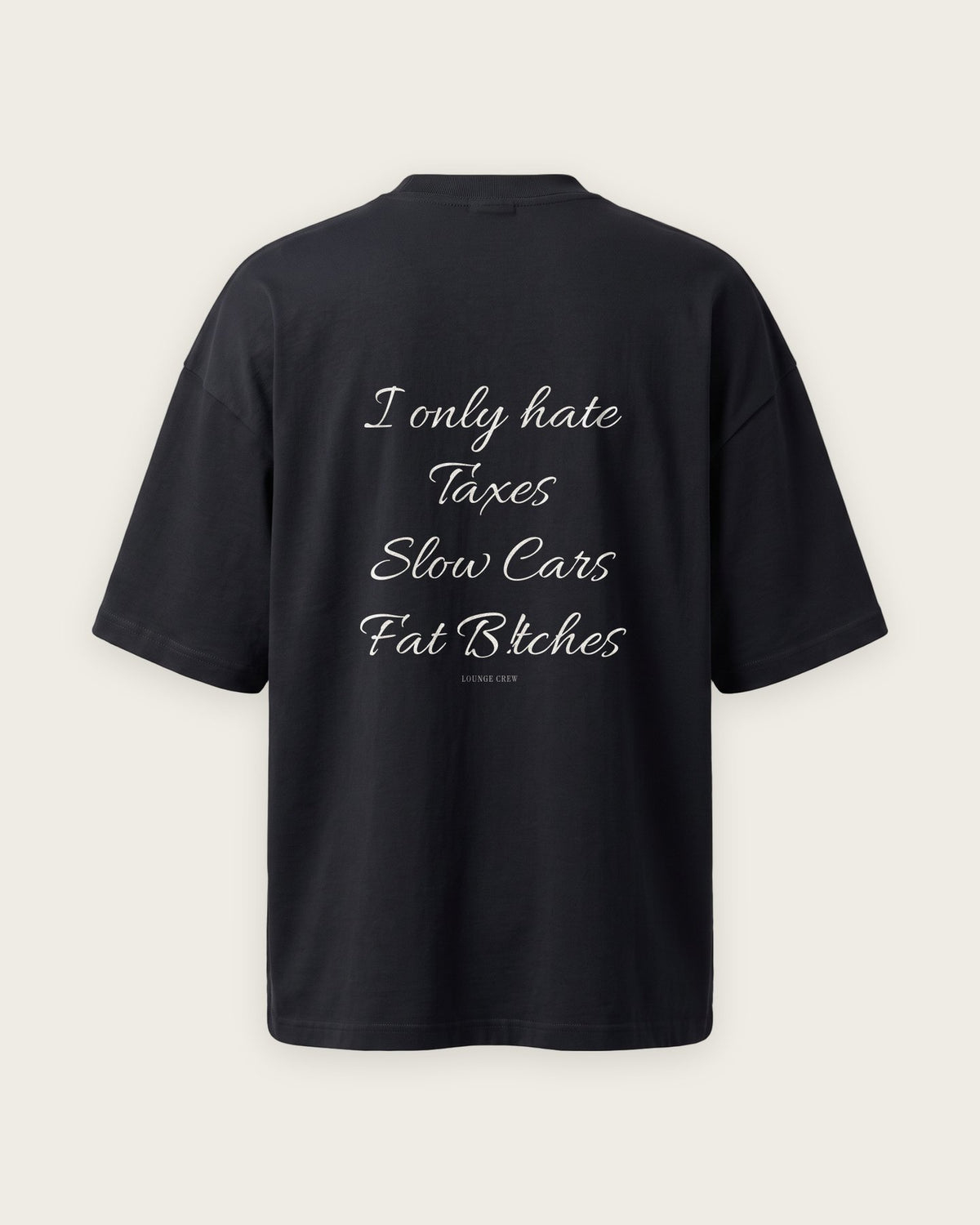 Camiseta Oversized “I Only Hate” — Preto