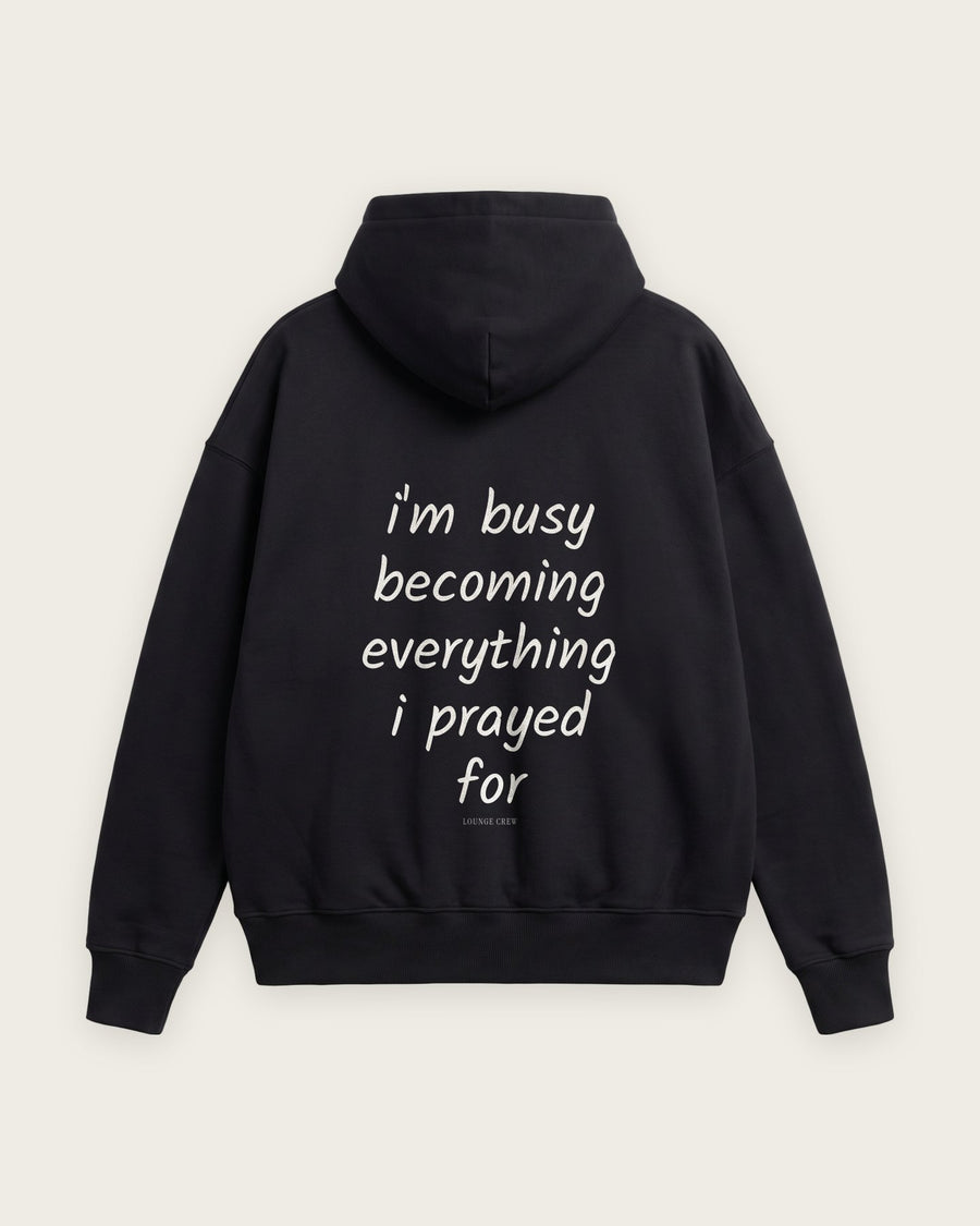 Moletom Oversized “I'm Busy Becoming”
