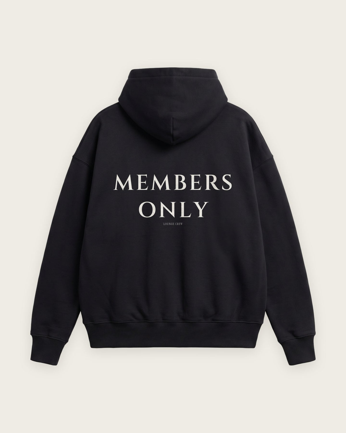 Moletom Oversized “Members Only” — Preto