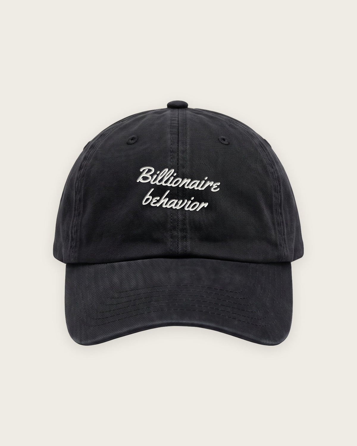 Boné Dad Hat “Billionaire Behavior” — Preto